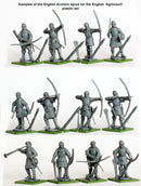 The English Army 1415-1429, 28 mm Model Plastic Figures Kit Additional Archers Exmaples