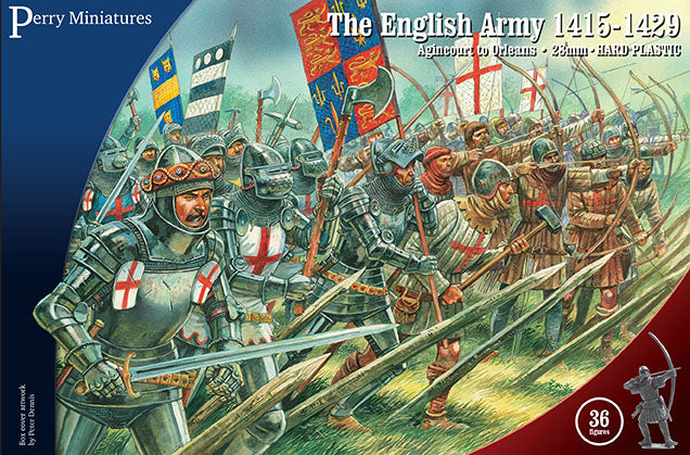The English Army 1415-1429, 28 mm Model Plastic Figures Kit By Perry Miniatures