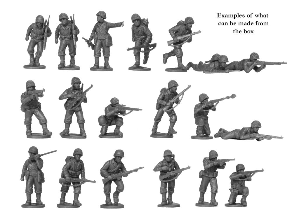 US Infantry 1942 - 1945, 28 mm Scale Model Plastic Figures Examples