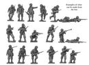 US Infantry 1942 - 1945, 28 mm Scale Model Plastic Figures Examples