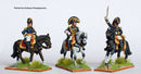 Napoleonic French Imperial Guard Commanders Mounted, 28 mm Scale Model Metal Figures