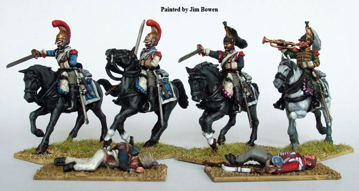 Napoleonic French Heavy Cavalry 1812 – 1815, 28 mm Scale Model Plastic Figures Painted Sample