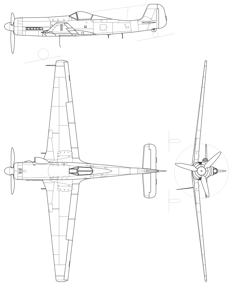 Focke-Wulf Ta 152 H Schemtic