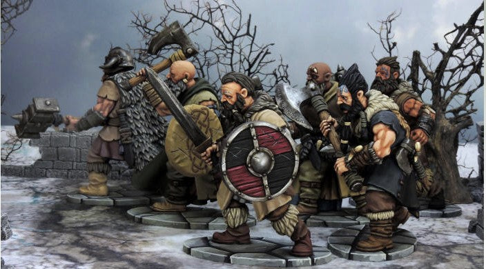 Frostgrave Barbarians, 28 mm Scale Model Plastic Figures Painted Example