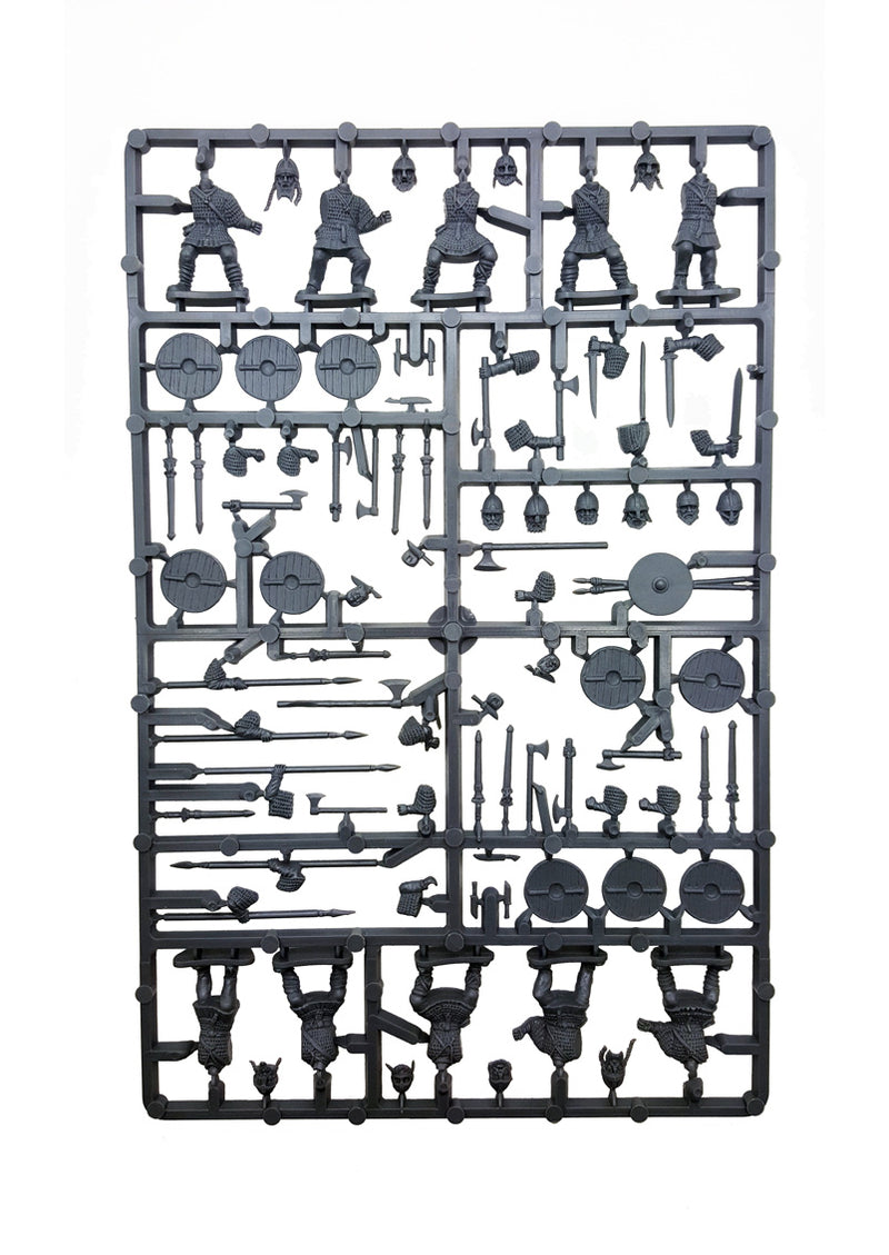 Viking Hirdmen, 28 mm Scale Model Plastic Figures Frame Examples