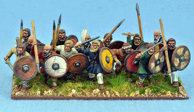 Dark Age Warriors, 28 mm Scale Model Plastic Figures Completed Example