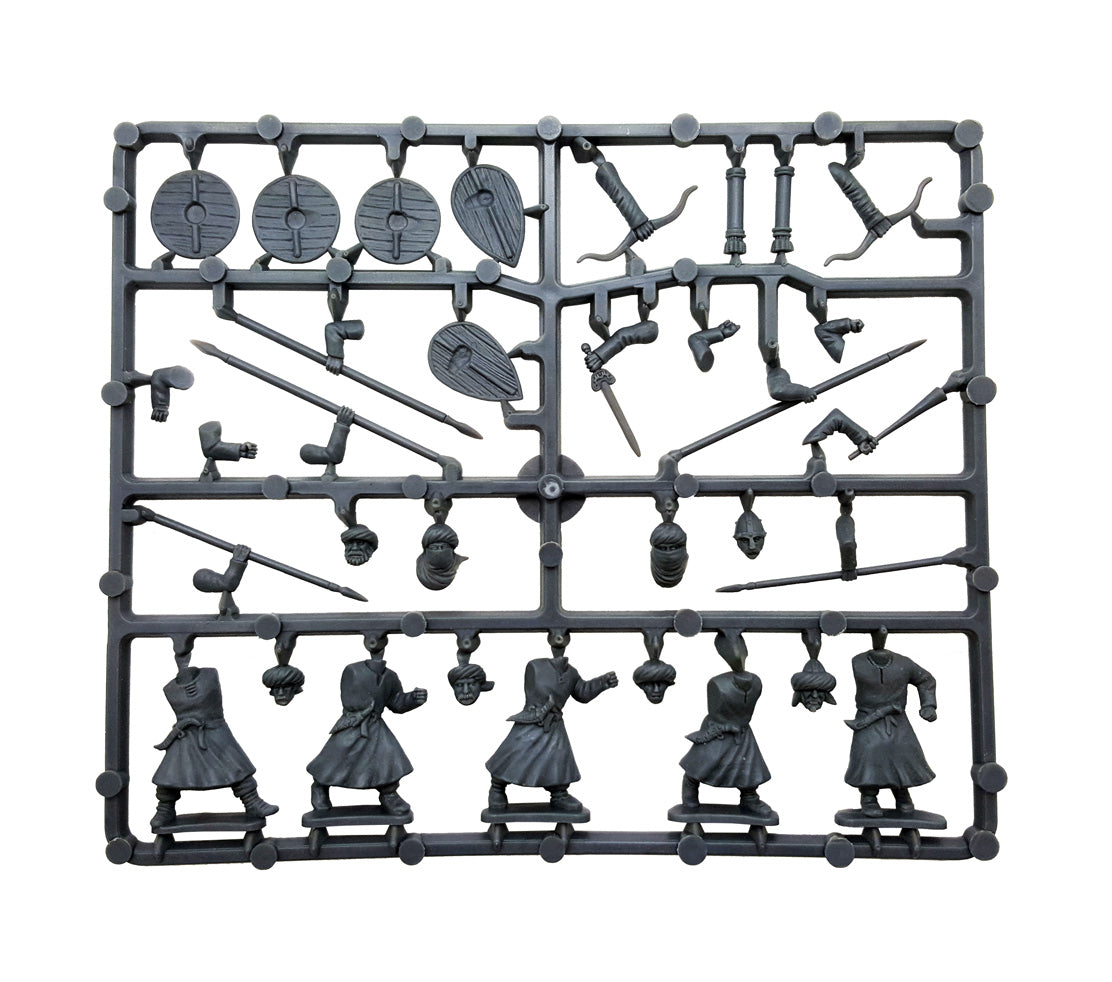 Arab Spearmen & Archers, 28 mm Scale Model Plastic Figures Sample Frame