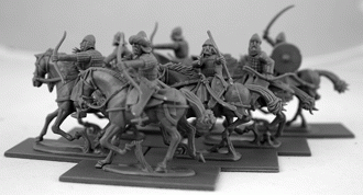 Arab Heavy Cavalry 10th -13th Century, 28 mm Scale Model Plastic Figures Unpainted Example