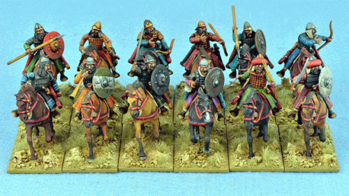 Arab Heavy Cavalry 10th -13th Century, 28 mm Scale Model Plastic Figures Painted Example