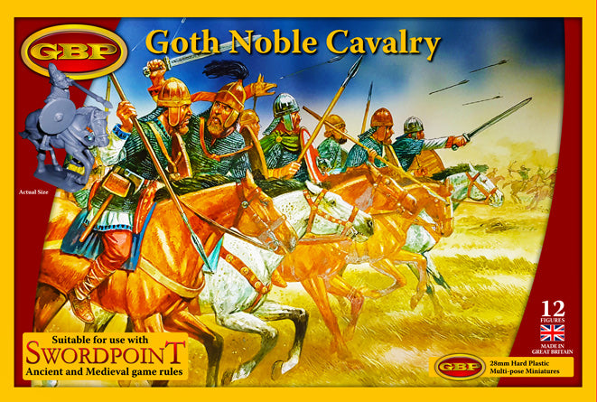 Goth Noble Cavalry, 28 mm Scale Model Plastic Figures