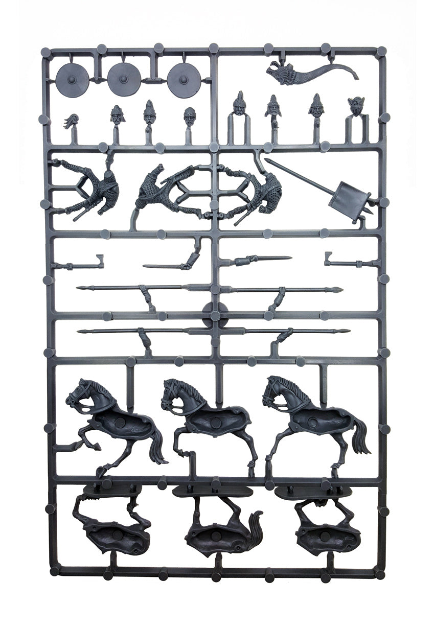 Goth Noble Cavalry, 28 mm Scale Model Plastic Figures Example Figure Frame