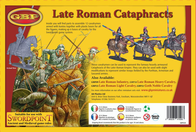 Late Roman Cataphracts, 28 mm Scale Model Plastic Figures Back Of Box