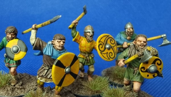 Dark Age Irish, 28 mm Scale Model Plastic Figures Painted Example
