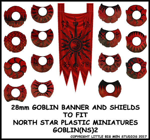 Oathmark Goblin Banner & Shield Transfers #2, 28 mm Scale