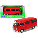Volkswagen Type 2 “Bus” T2 (Red) 1972, 1:24-27 Scale Diecast Car By Welly