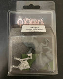 Oathmark Goblin Wolf Rider Champion 1, 28 mm Scale Metal Figures Packaging