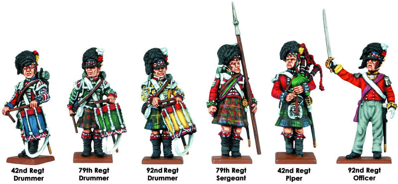 Napoleonic British Highland Centre Companies, 28 mm Scale Model Plastic Figures Regiment Examples
