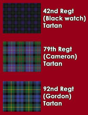 Napoleonic British Highland Centre Companies, 28 mm Scale Model Plastic Figures Regt Kilt Patterns