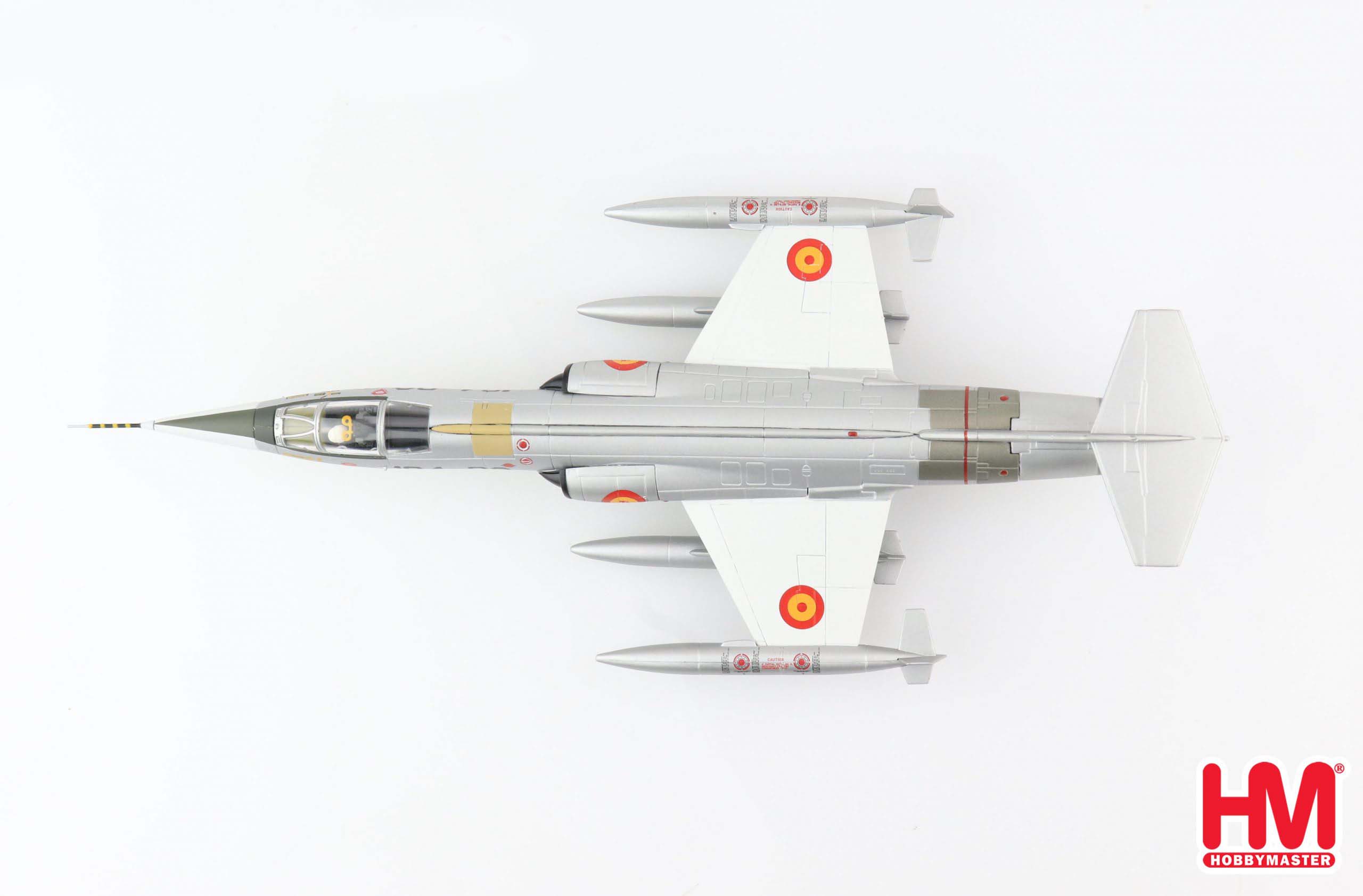 Lockheed F-104G Starfighter Spanish Air Force 1968, 1:72 Scale Diecast Model Top View