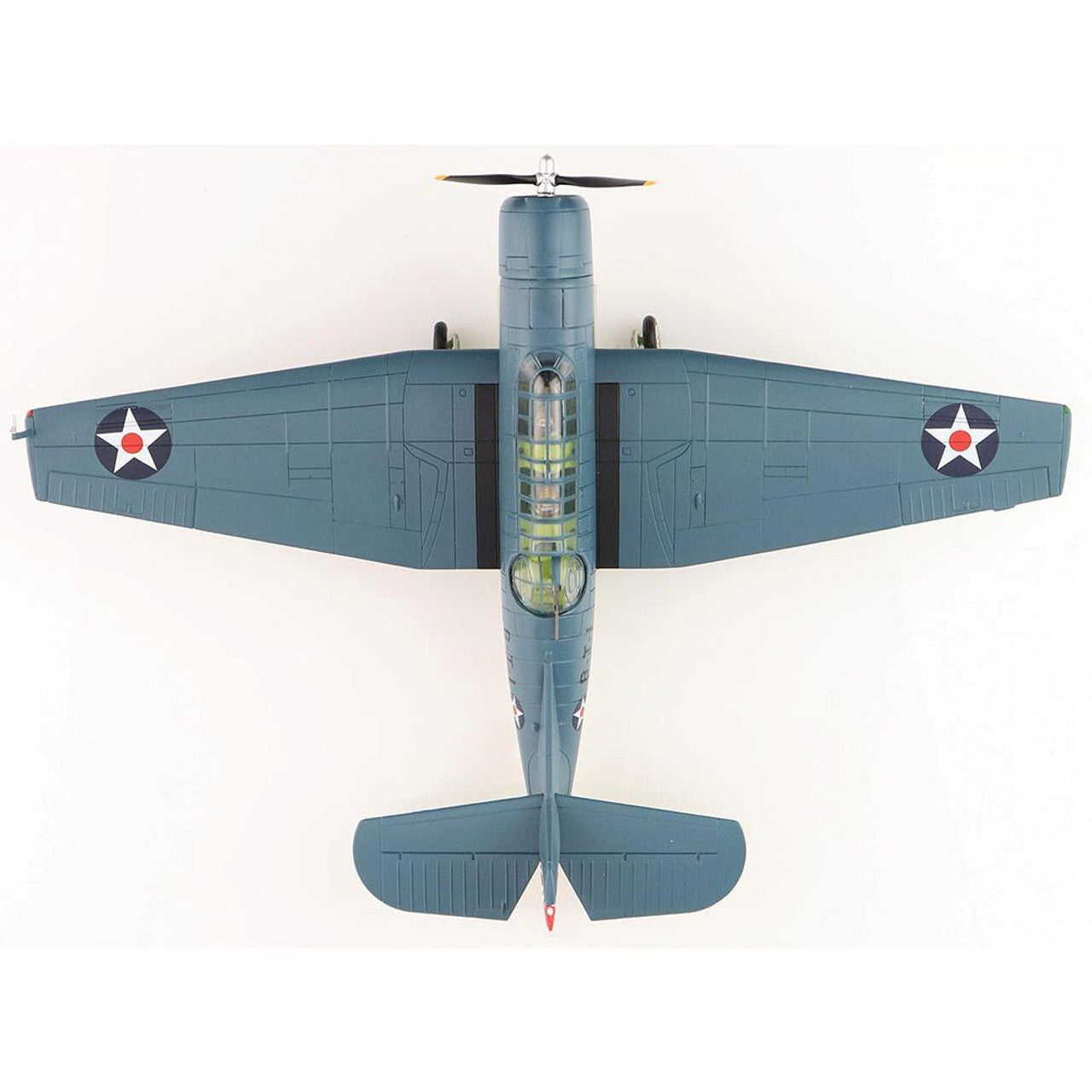 Grumman TBF-1 Avenger VT-8 NAS Norfolk 1942, 1:72 Scale Diecast Model Top View