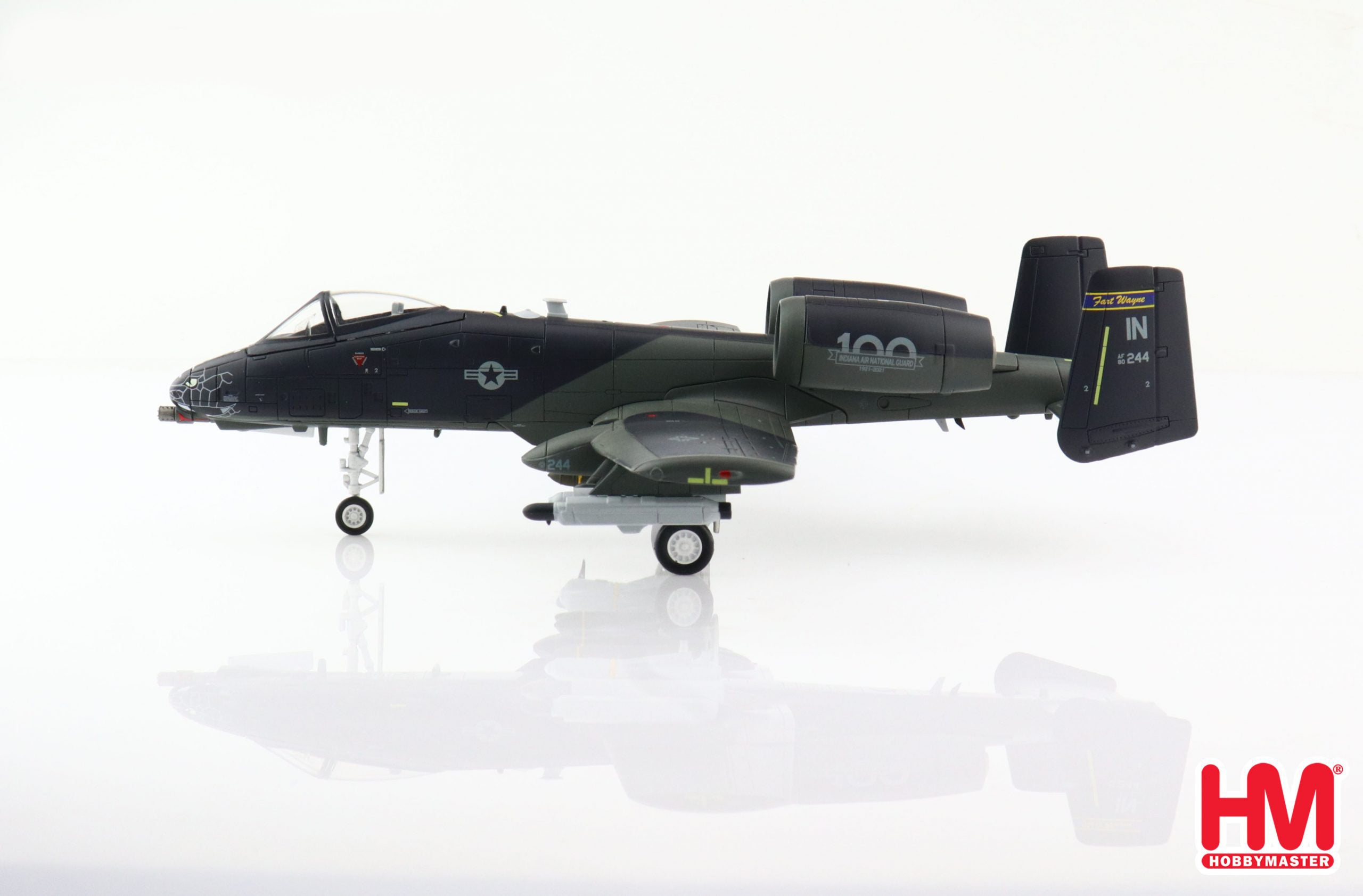 Fairchild Republic A-10C Thunderbolt II Indiana ANG 2021, 1:72 Scale Diecast Model Left Side View