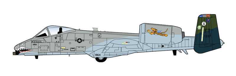 Fairchild Republic A-10C Thunderbolt II 75th FS “Tiger Sharks” 2017, 1:72 Scale Diecast Model Illustration