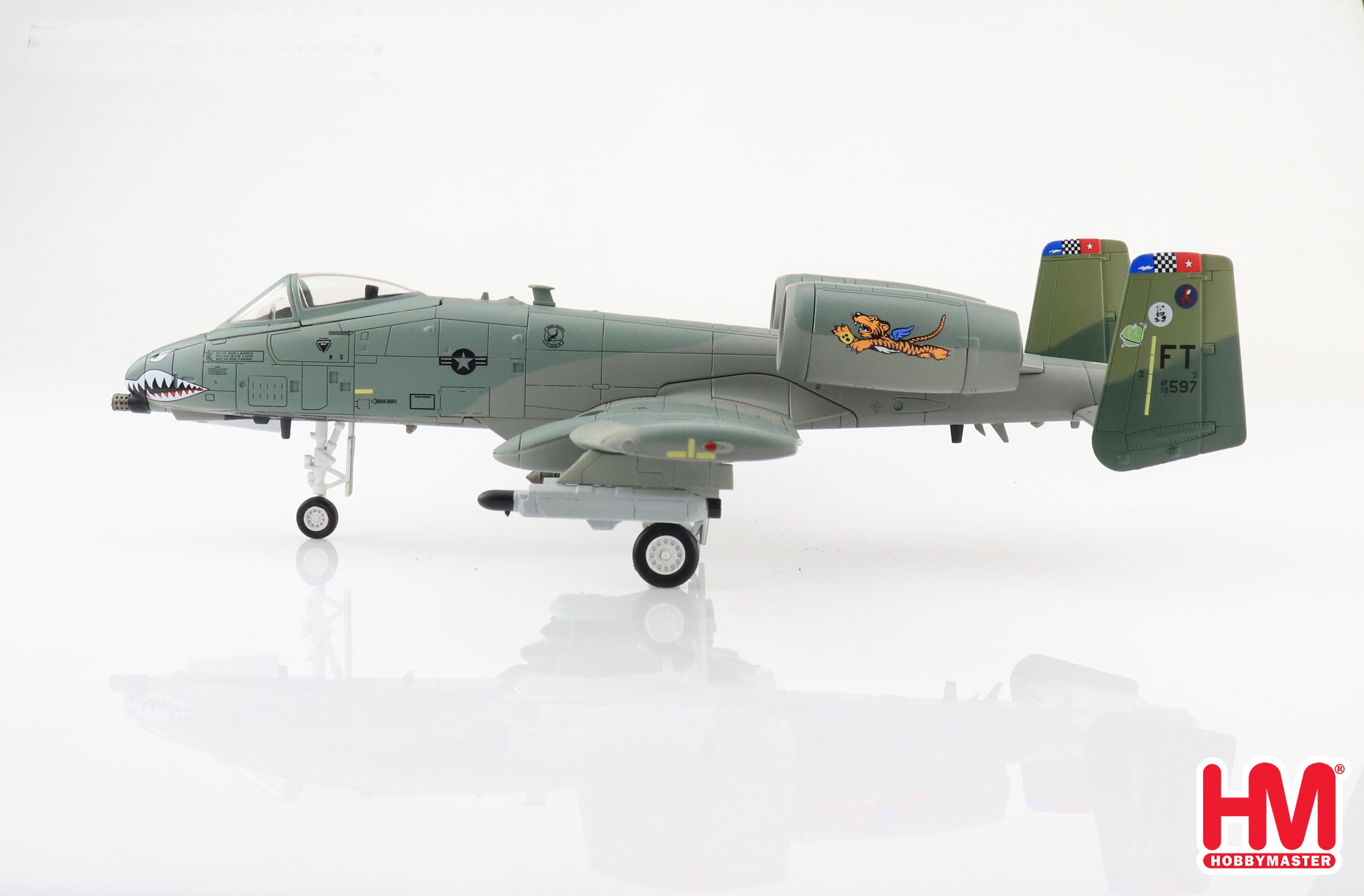 Fairchild Republic A-10C Thunderbolt II 75th FS “Tiger Sharks” 2017, 1:72 Scale Diecast Model Left Side View