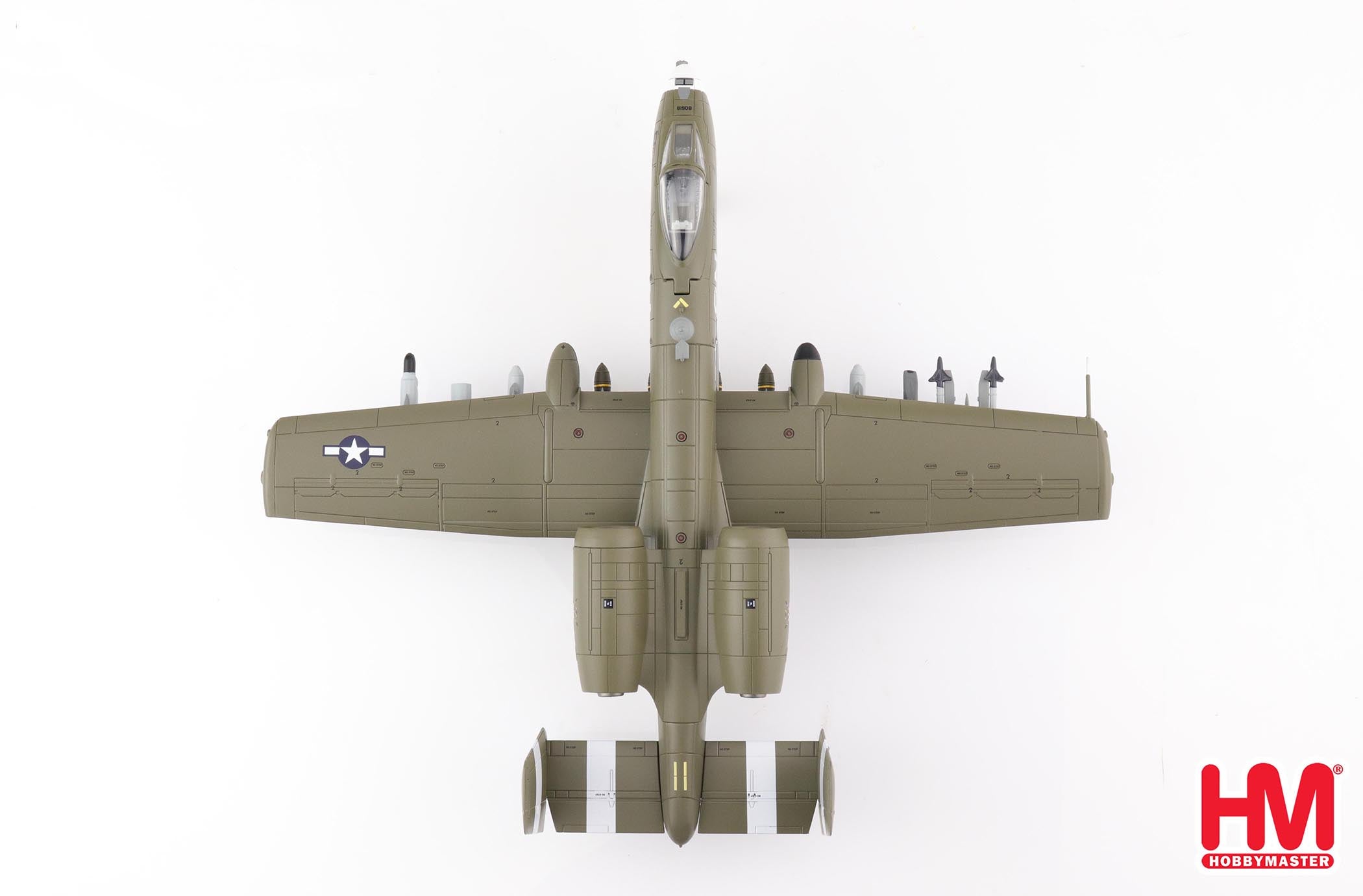 Fairchild Republic A-10C Thunderbolt II 190th FS Idaho ANG 2021, 1:72 Scale Diecast Model Top View