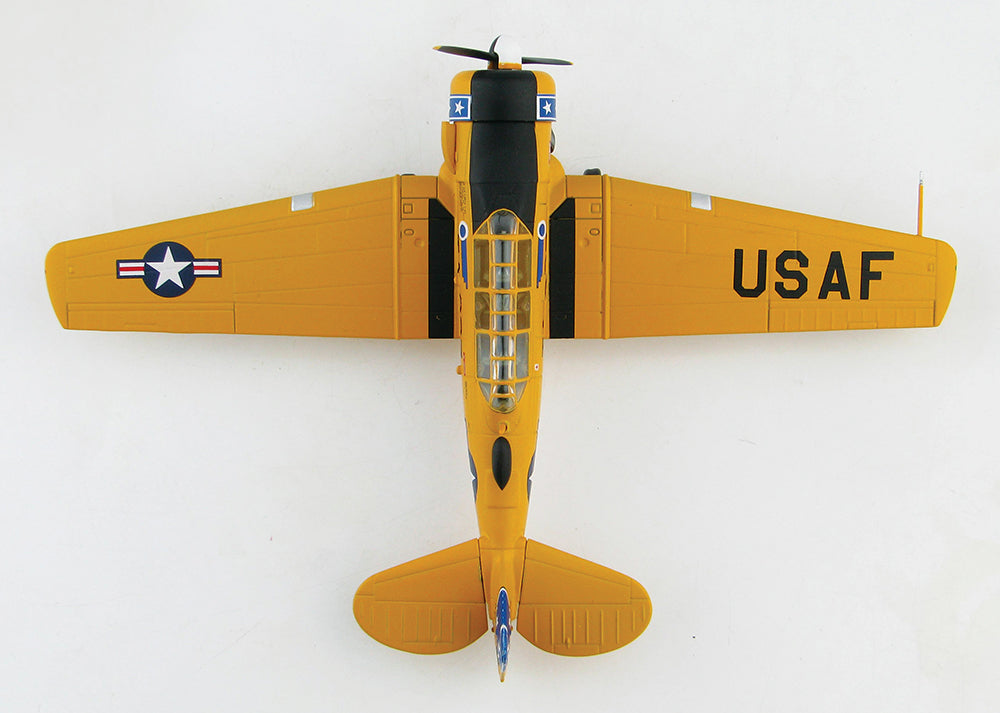 North American T-6G Texan USAF 75th FIS 1952, 1:72 Scale Diecast Model Top View