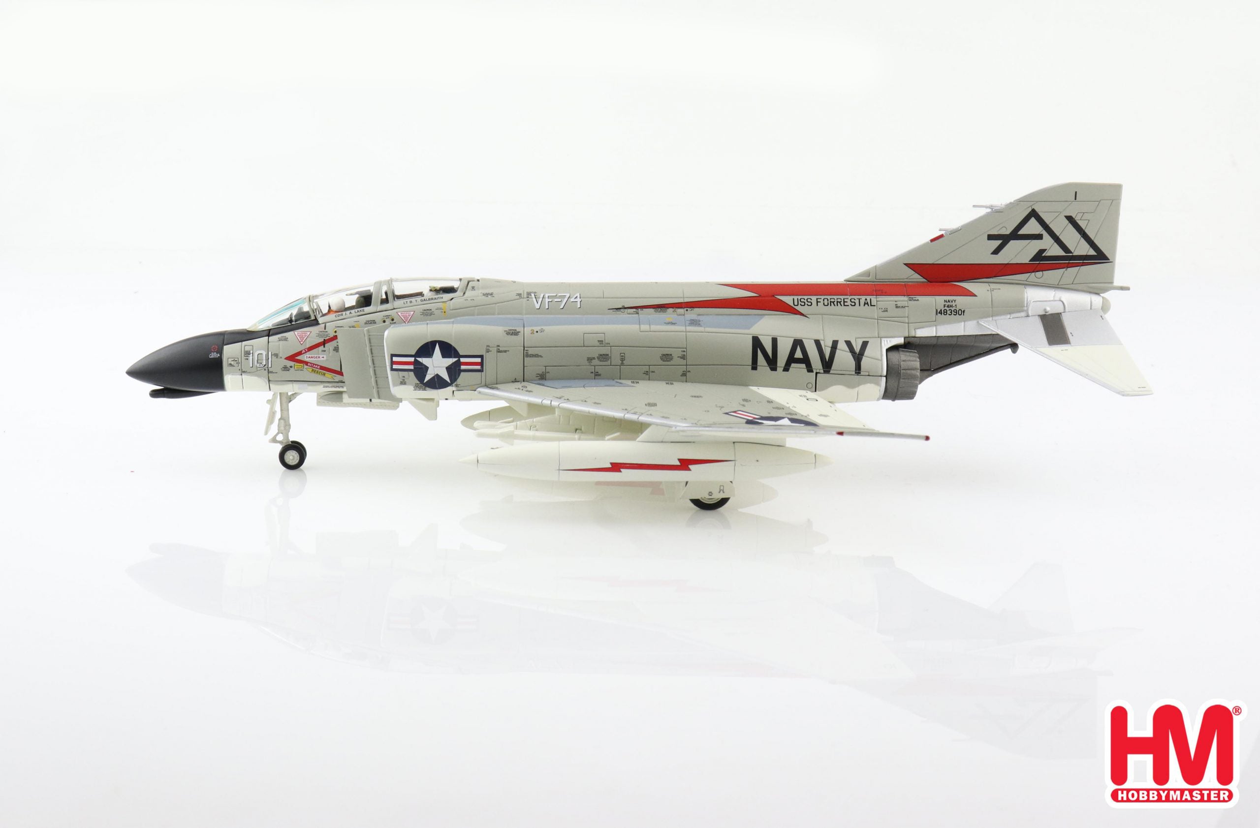 McDonald Douglas F-4B (F4H-1) Phantom II VF-74 “Be-Devilers” USS Forrestal 1962, 1:72 Scale Diecast Model Left Side View