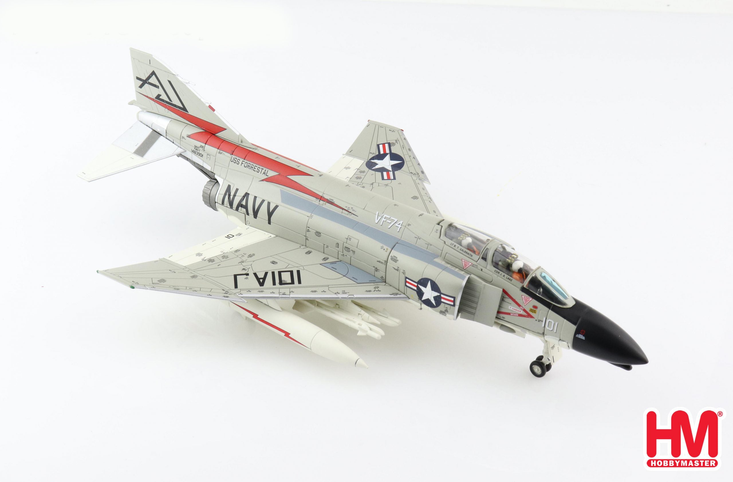 McDonald Douglas F-4B (F4H-1) Phantom II VF-74 “Be-Devilers” USS Forrestal 1962, 1:72 Scale Diecast Model Right Front View