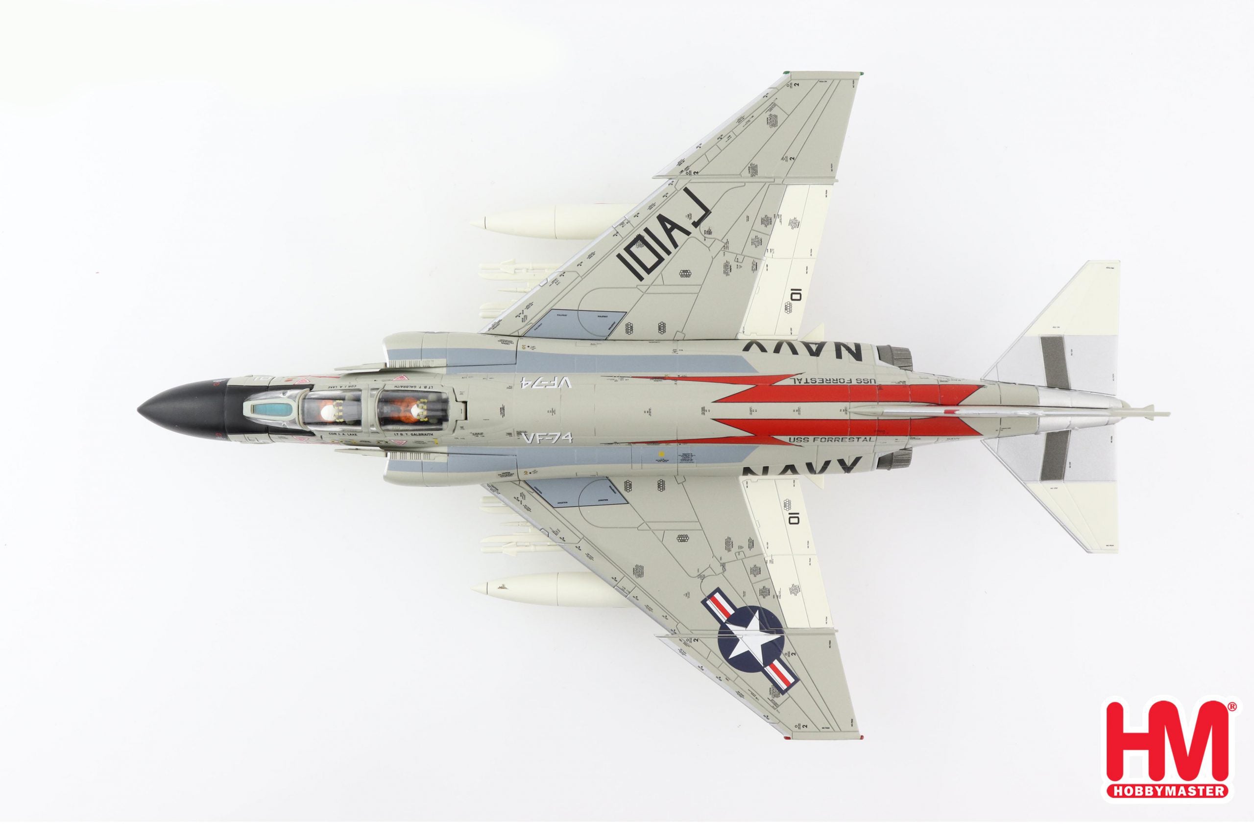 McDonald Douglas F-4B (F4H-1) Phantom II VF-74 “Be-Devilers” USS Forrestal 1962, 1:72 Scale Diecast Model Top View