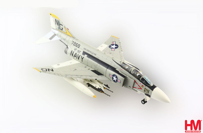 McDonald Douglas F-4J Phantom II VF-92 “Silver Kings” NG211 USS Constellation 1972, 1:72 Scale Diecast Model Right Front View