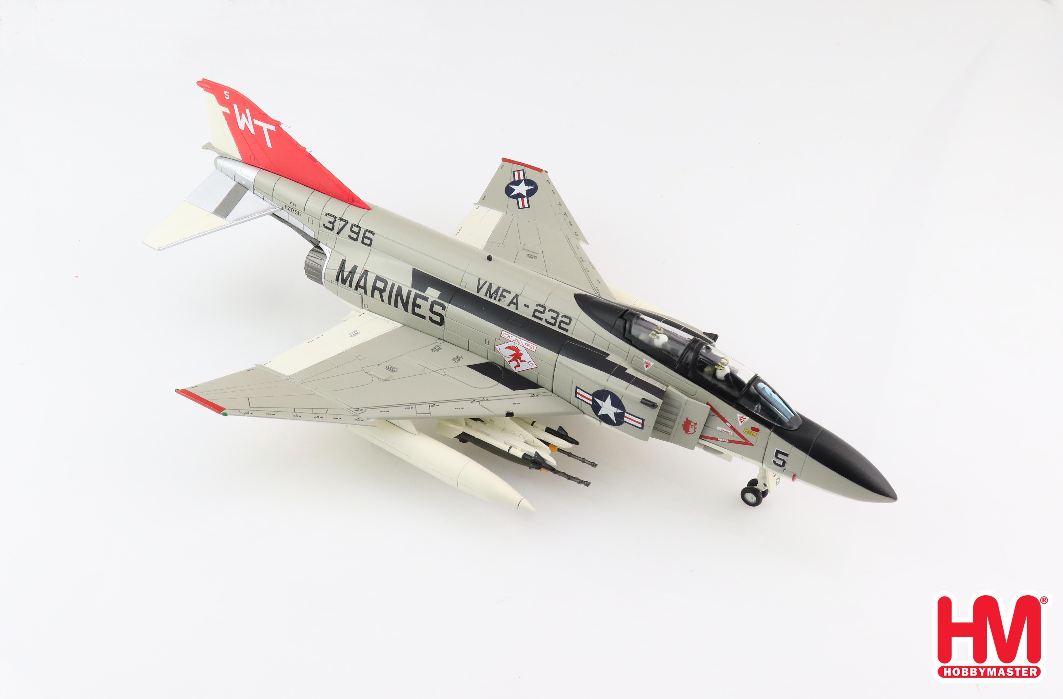 McDonald Douglas F-4J Phantom II VMFA-232 “Red Devils” 1977, 1:72 Scale Diecast Model Right Front View