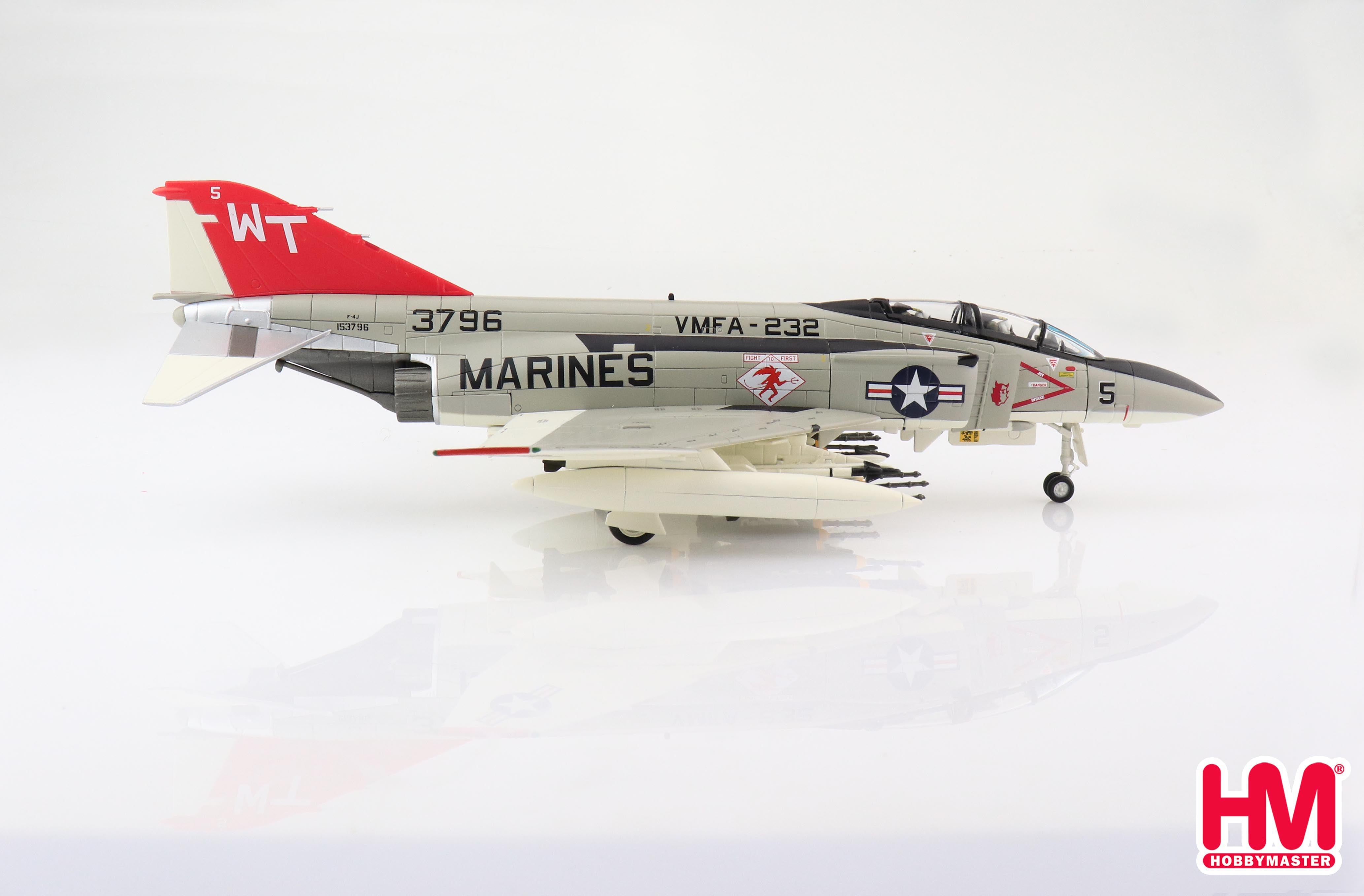 McDonald Douglas F-4J Phantom II VMFA-232 “Red Devils” 1977, 1:72 Scale Diecast Model Right Side View