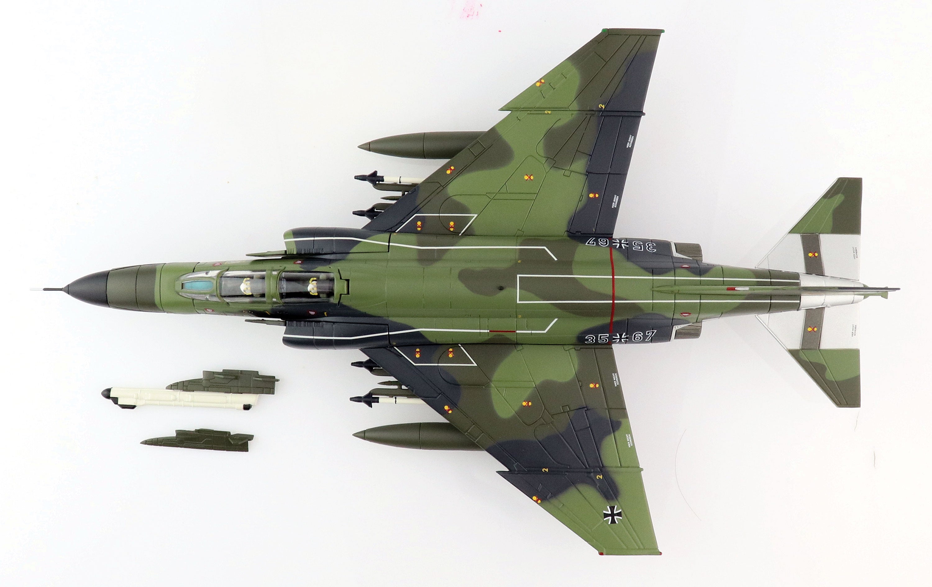 McDonald Douglas RF-4E Phantom II “Norm 83A” Luftwaffe 1992, 1:72 Scale Diecast Model Top View