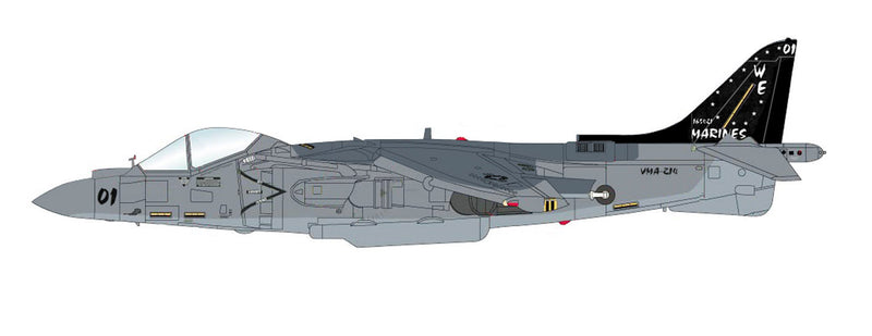 McDonnell Douglas AV-8B Harrier II Plus, VMA-214 USMC 2009, 1/72 Scale Diecast Model Illustration