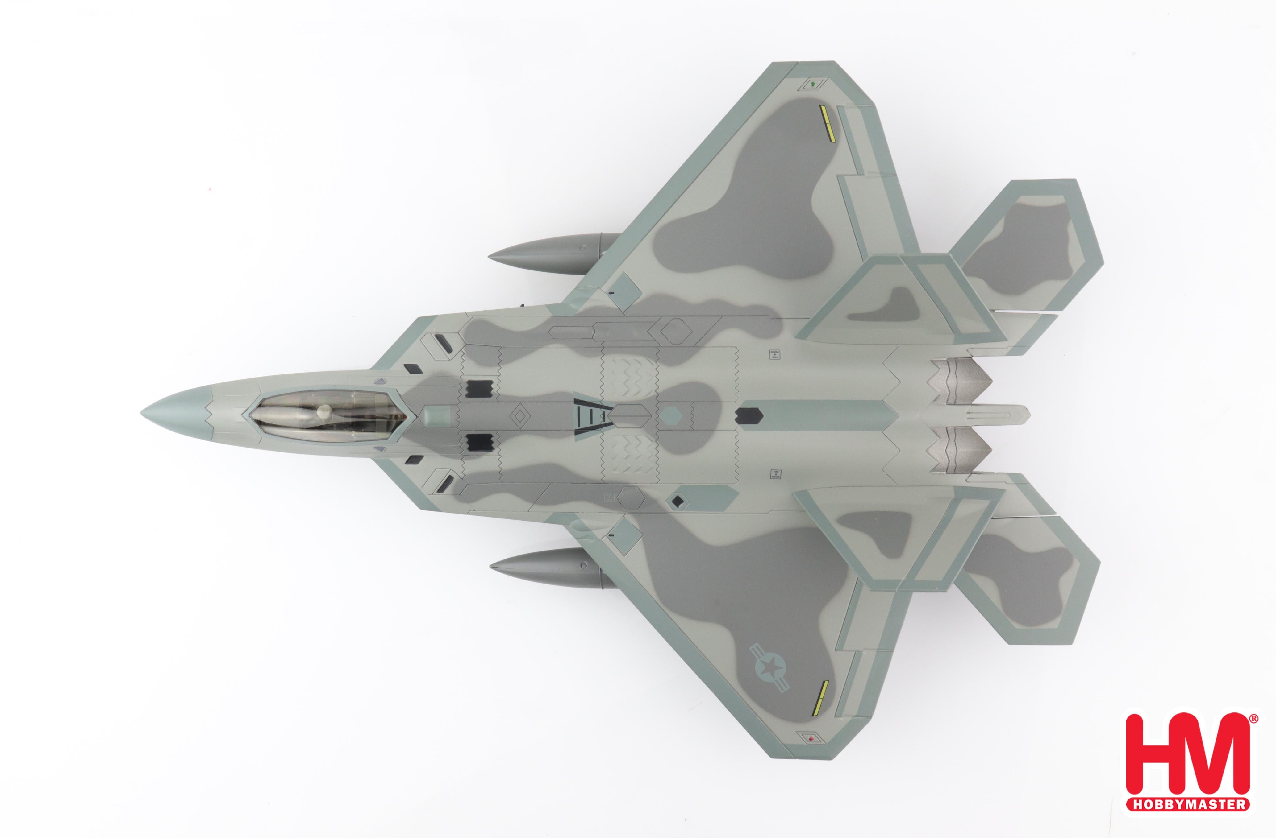 Lockheed Martin F-22A Raptor, 19th Fighter Squadron “Gamecocks” 2018, 1:72 Scale Diecast Model Top View