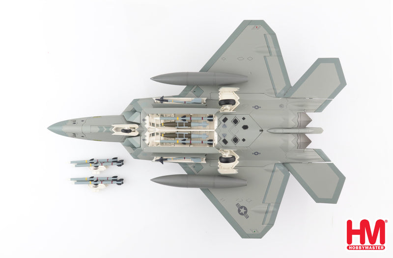 Lockheed Martin F-22A Raptor, 19th Fighter Squadron “Gamecocks” 2018, 1:72 Scale Diecast Model Bottom View