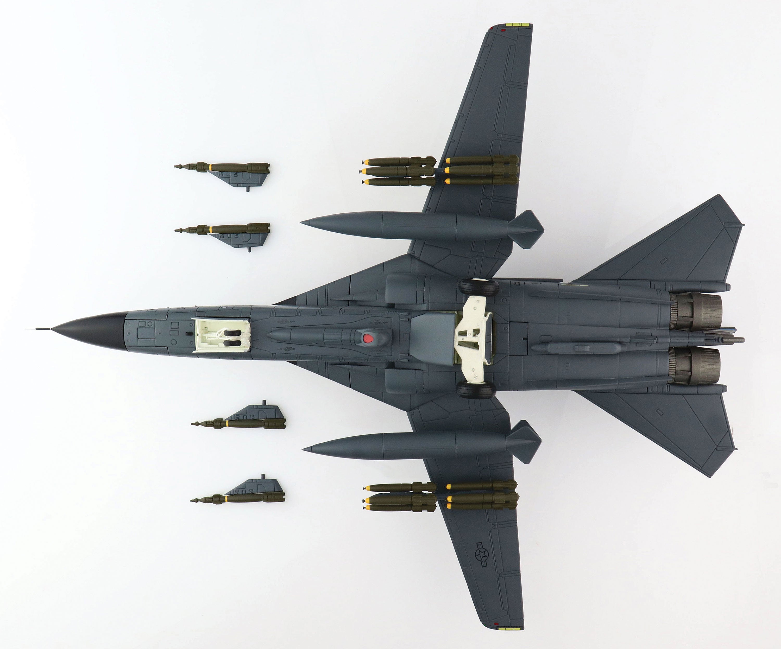 General Dynamics F-111F Aardvark 523rd TFS “Crusaders”, 1:72 Scale Diecast Model Bottom View