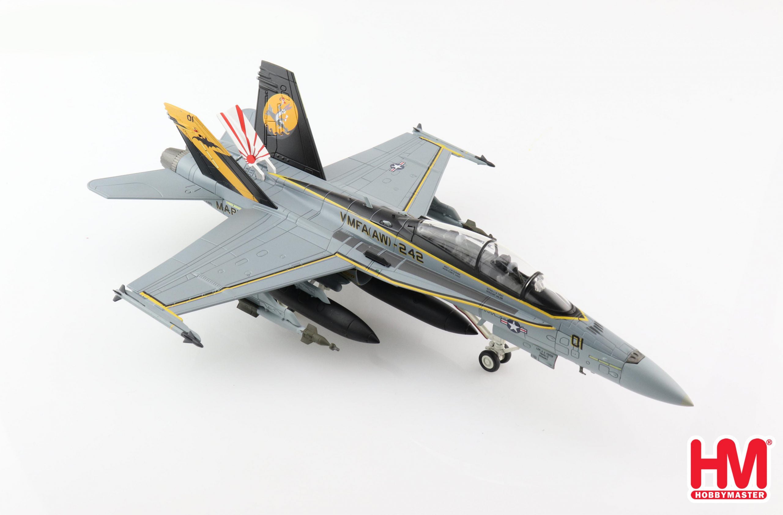 McDonnell Douglas F/A-18D Hornet VMFA(AW)-242 “Bats” 2020, 1:72 Scale Diecast Model Right Front View