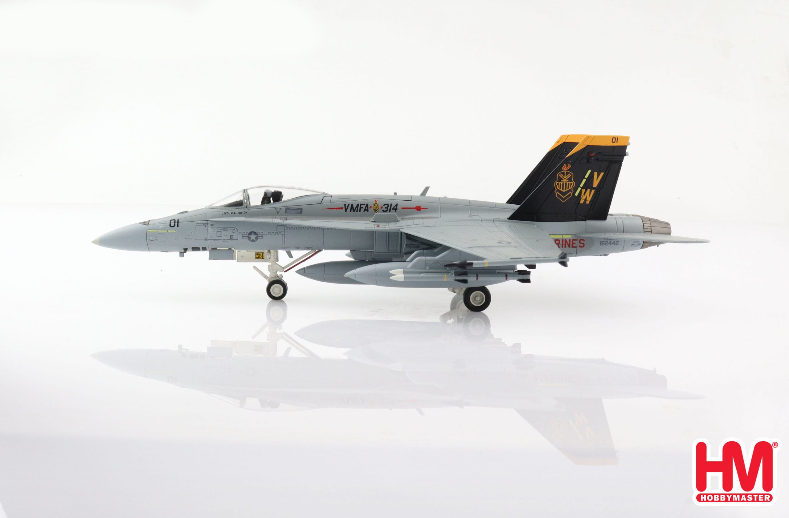 McDonnell Douglas F/A-18A++ Hornet VMFA-314 “Black Knights” 2019, 1:72 Scale Diecast Model Left Side View