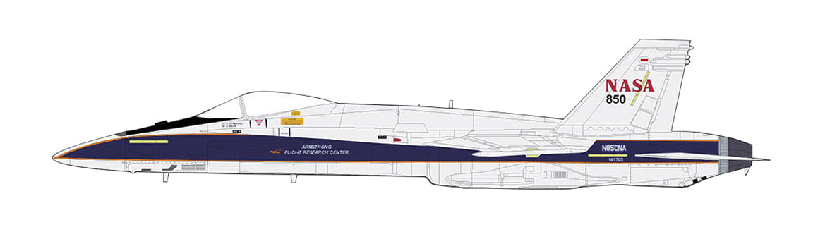 McDonnell Douglas F/A-18A Hornet NASA, Edwards AFB, 2005, 1:72 Scale Diecast Model Illustration