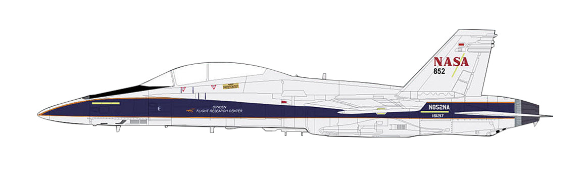 McDonnell Douglas F/A-18B Hornet NASA, Edwards AFB, 2012, 1:72 Scale Diecast Model Illustration