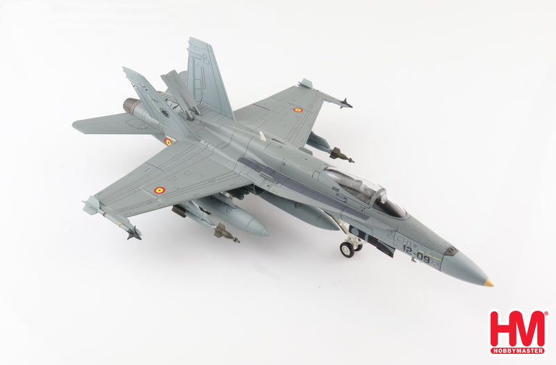 McDonnell Douglas EF-18A Hornet, Ala 12 “Gatos” Spanish Air Force, 2020, 1:72 Scale Diecast Model Right Front View