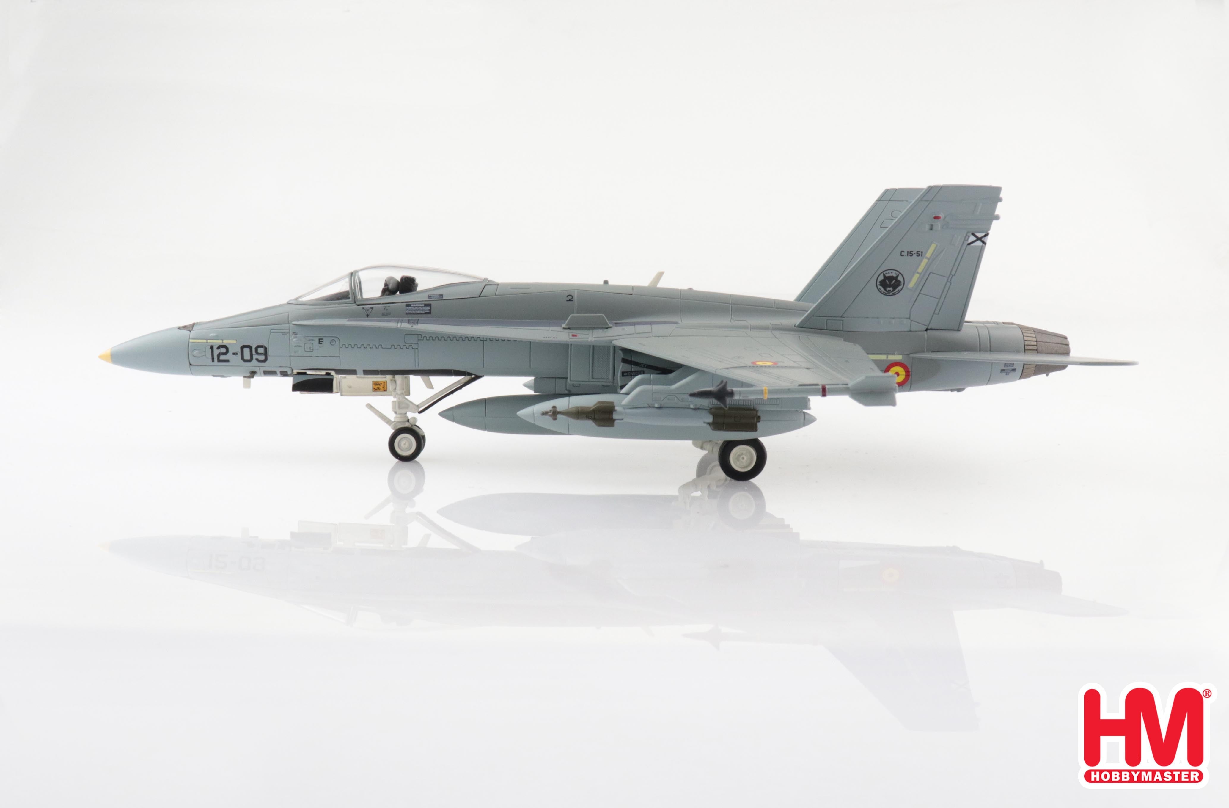 McDonnell Douglas EF-18A Hornet, Ala 12 “Gatos” Spanish Air Force, 2020, 1:72 Scale Diecast Model Left Side View