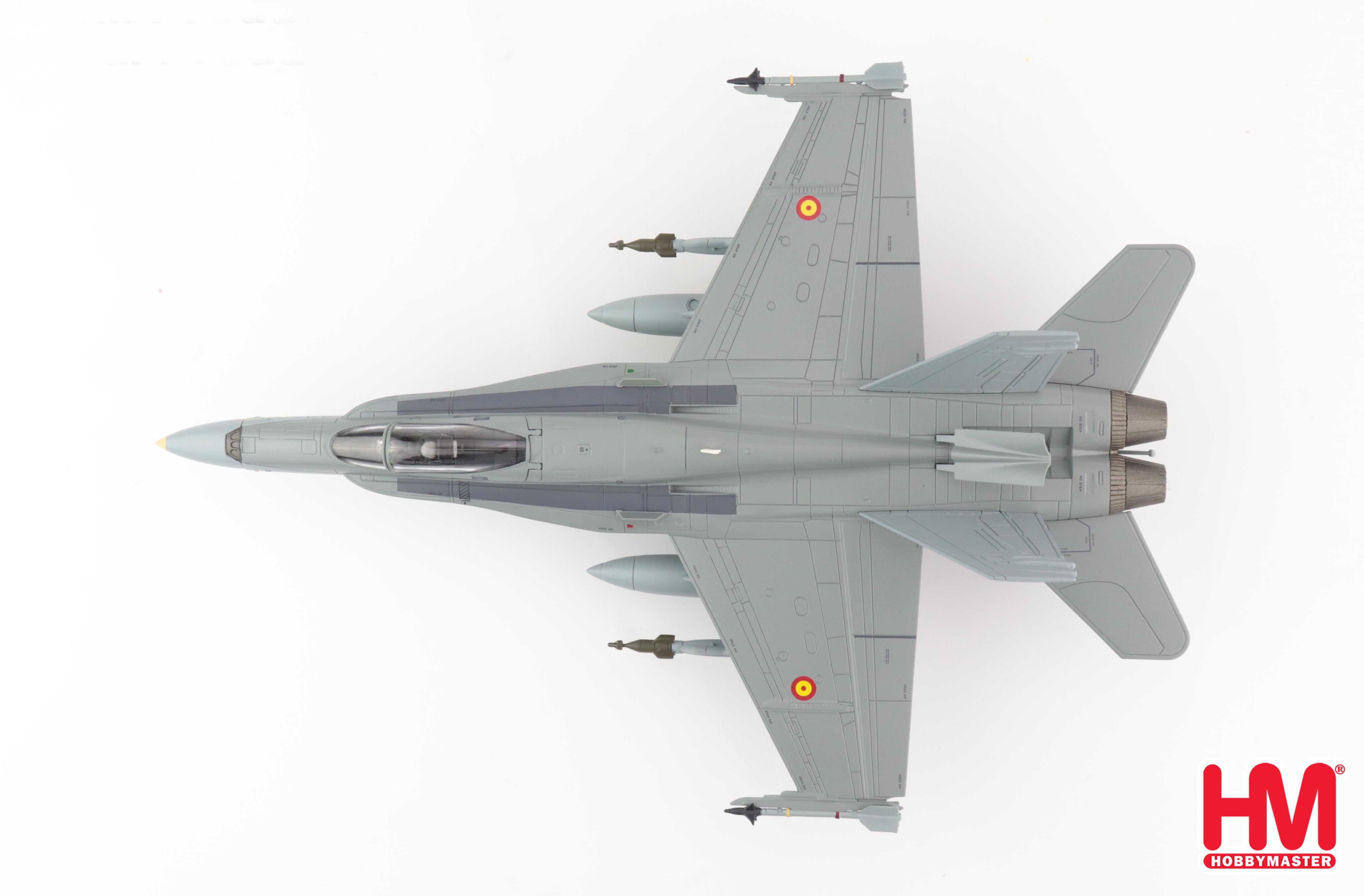 McDonnell Douglas EF-18A Hornet, Ala 12 “Gatos” Spanish Air Force, 2020, 1:72 Scale Diecast Model Top View