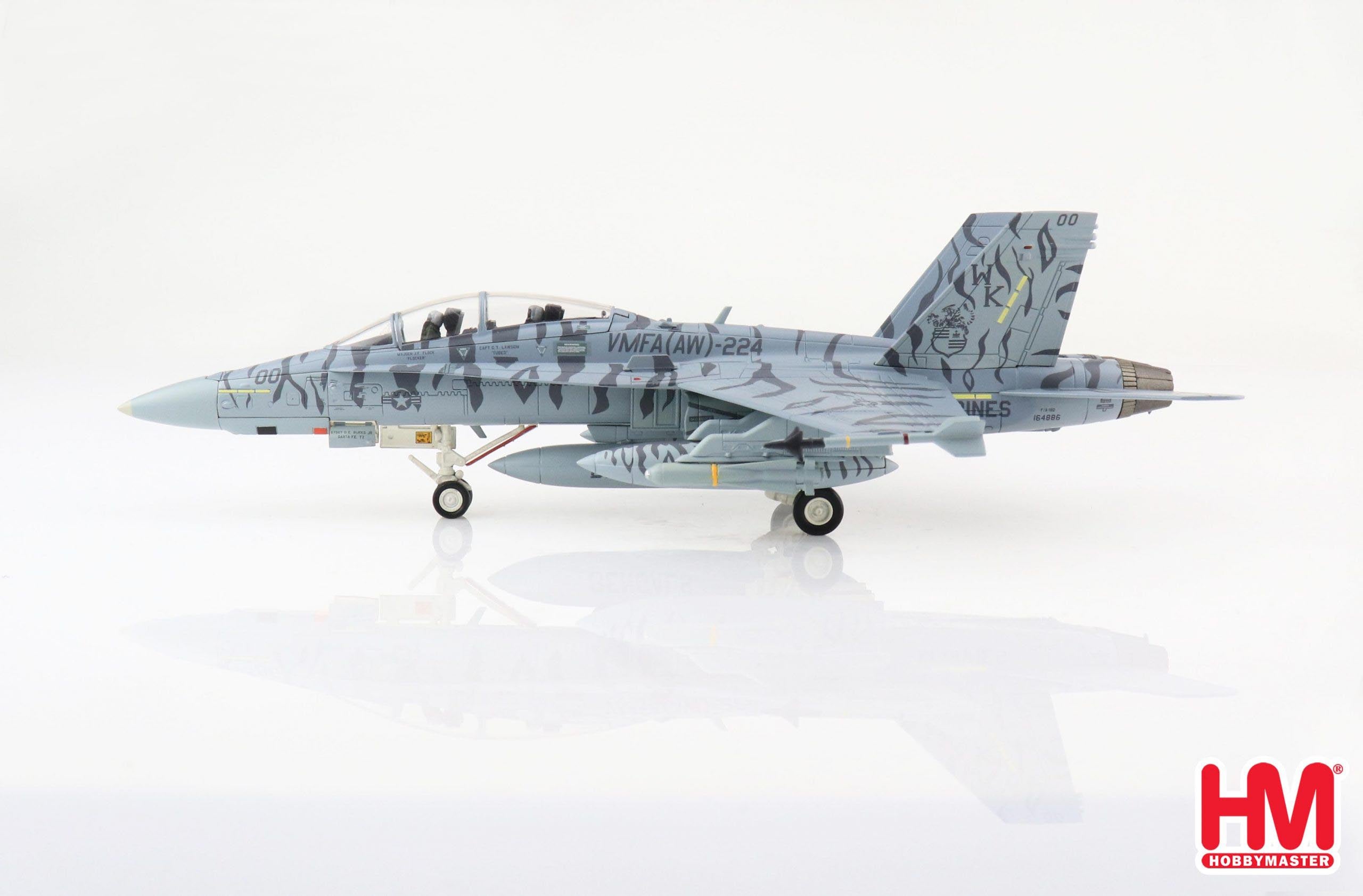 McDonnell Douglas F/A-18D Hornet VMFA(AW)-224 “Bengals” 2009, 1:72 Scale Diecast Model Left Side View