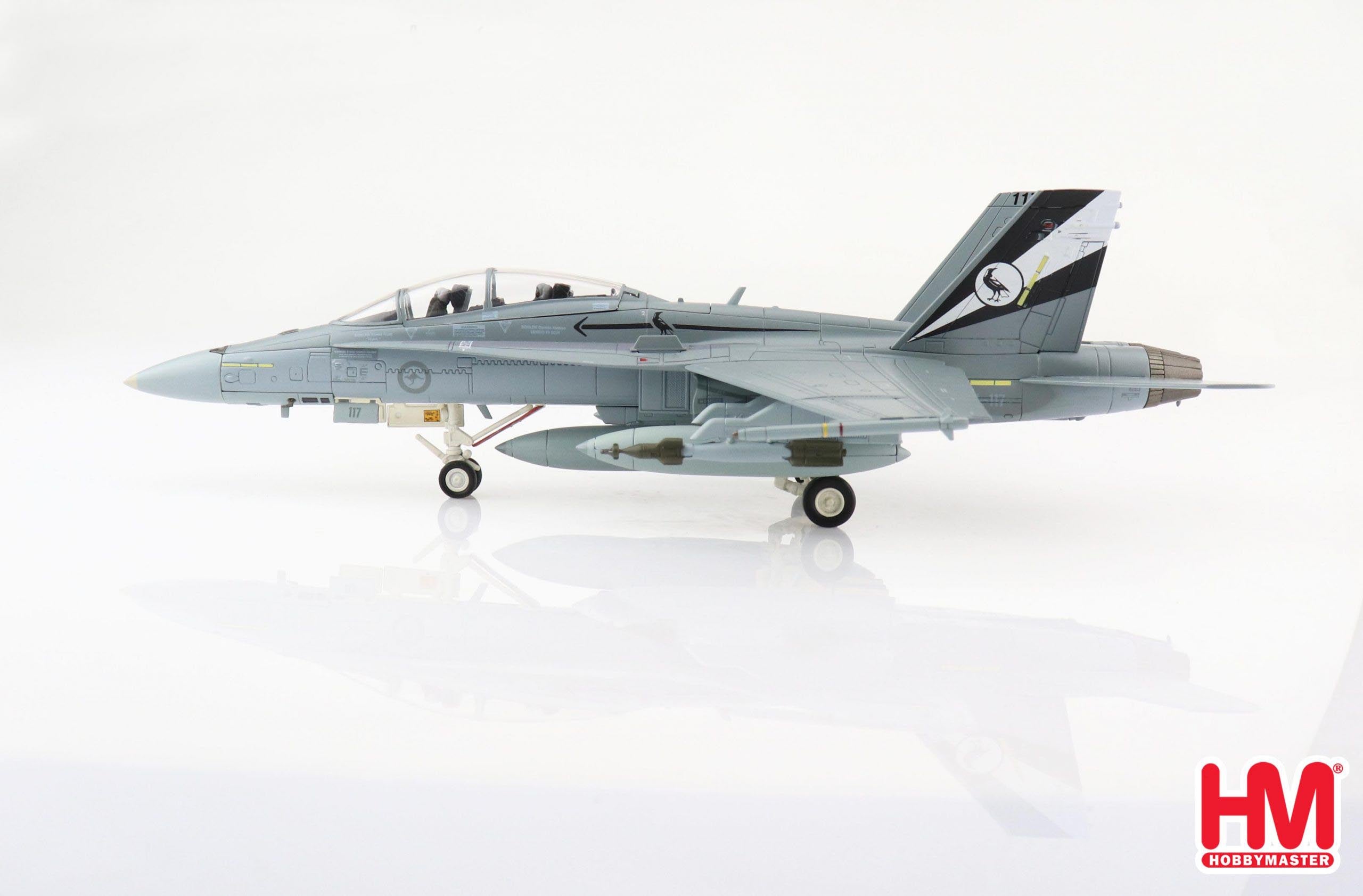 McDonnell Douglas F/A-18B Hornet No. 75 Squadron RAAF, 2021, 1:72 Scale Diecast Model Left Side View