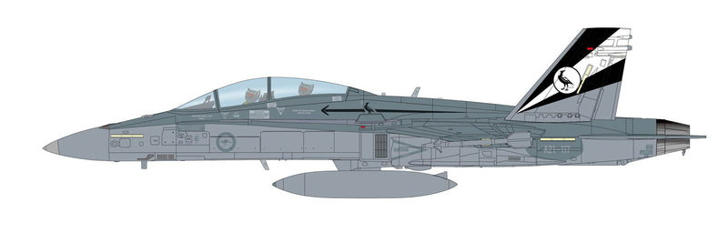 McDonnell Douglas F/A-18B Hornet No. 75 Squadron RAAF, 2021, 1:72 Scale Diecast Model Illustration
